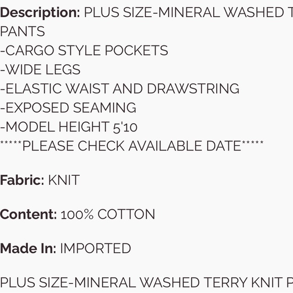 💕 Easel Plus Size Pink Wide-Leg Drawstring Pants - Picture 7 of 7